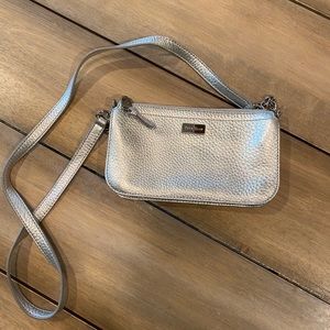 Cole Han silver cross body vguc